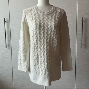 Calvin Klein Women's Cream Cable Knit Sweater